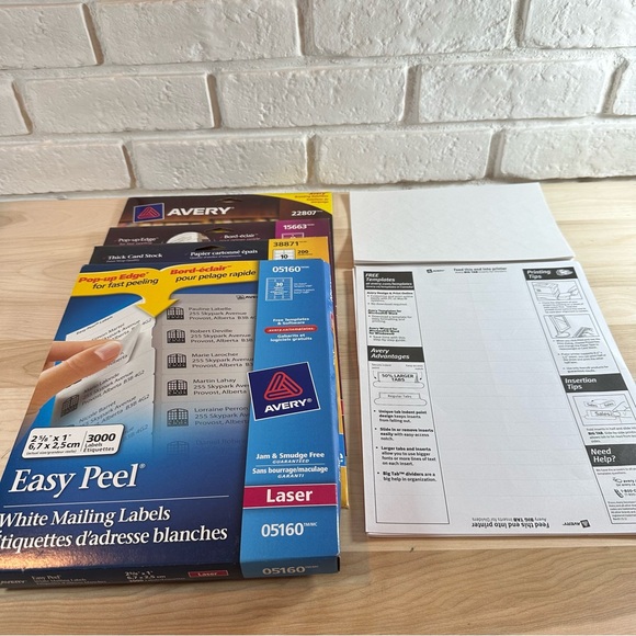 Avery labels assorted partial packages - Picture 1 of 9